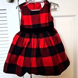 Red and Black Checkered Dress, 9 month